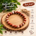 NATURAL STONE BRACELET — RED JASPER